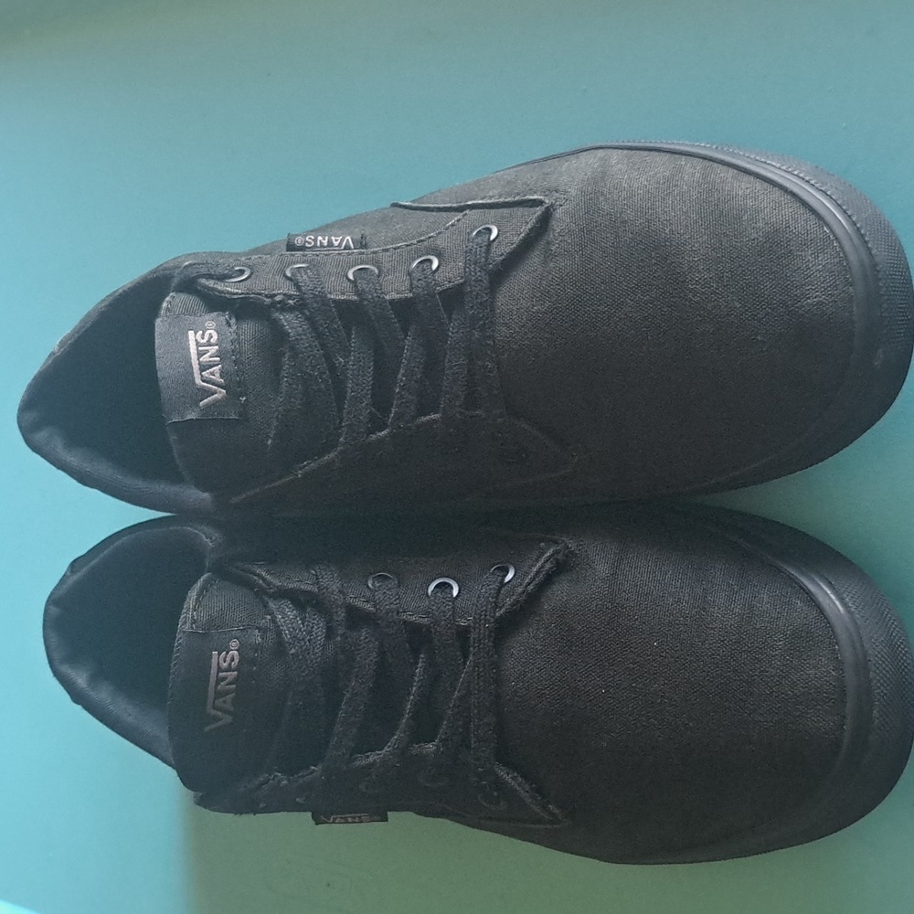 Vans black shoes, women's size 9